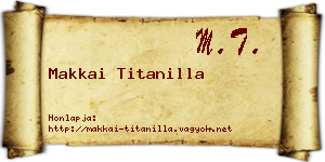 Makkai Titanilla névjegykártya